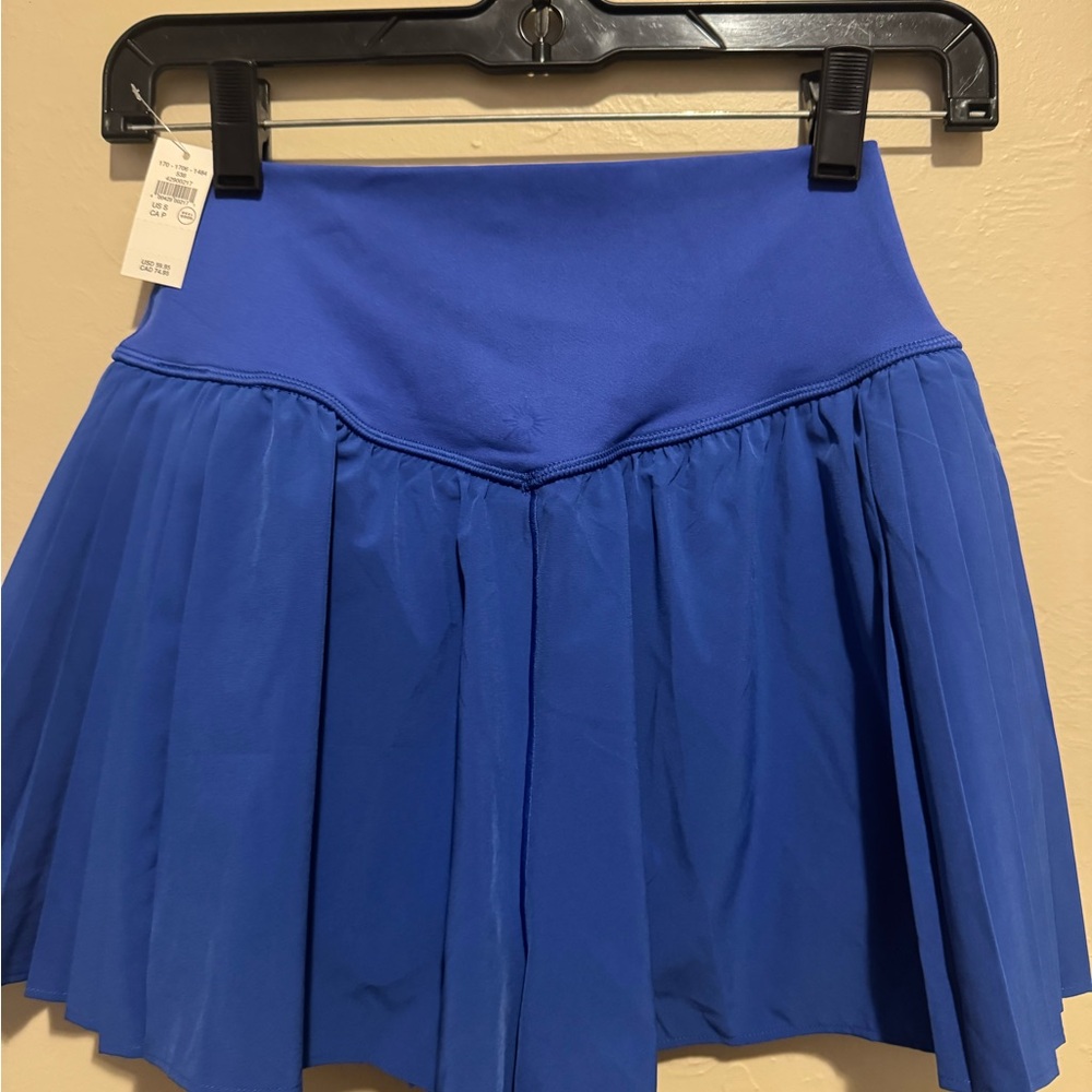 Blue Pleated Athletic Skirt - Picture 4 of 5